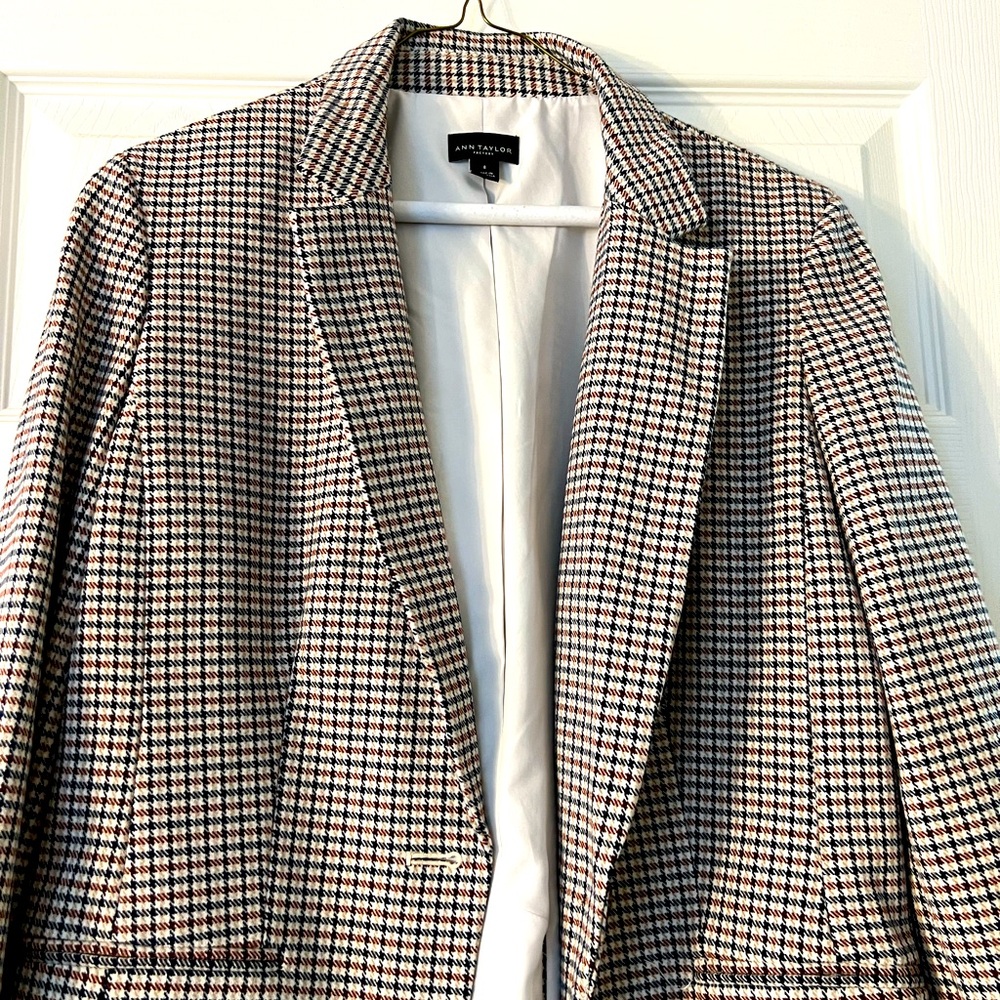 Ann Taylor Factory Herringbone Blazer